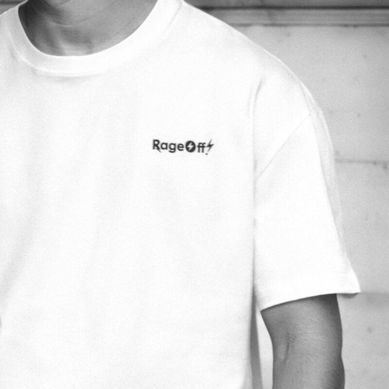 RageOff Iconic Logo White Oversized T-Shirt