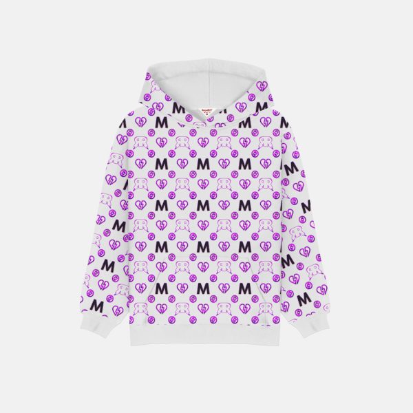 Neon Monogram White Hoodie - Pre-Order Sweatshirts & Hoodies category