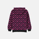 Pink Monogram Black Hoodie - Image 2
