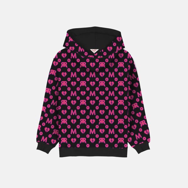 Pink Monogram Black Hoodie - Pre-Order Sweatshirts & Hoodies category