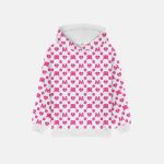 Pink Monogram White Hoodie