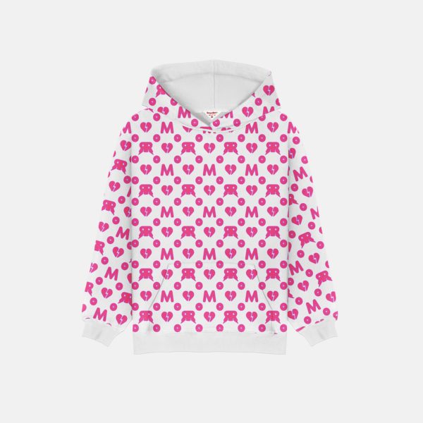 Pink Monogram White Hoodie - Pre-Order Sweatshirts & Hoodies category