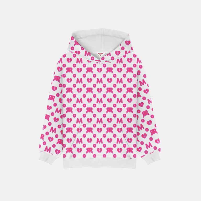 Pink Monogram White Hoodie - Pre-Order Sweatshirts & Hoodies category