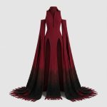 The Empress - Red Off-Shoulder Leg-Slit Maxi Dress