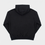 Black Hoodie with Rhinestones and Logo Embroidery - Image 2