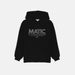Matic Enterprises Fashion Department Rhinestone Black Hoodie