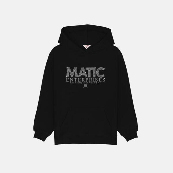 Matic Enterprises Fashion Department Rhinestone Black Hoodie - Pre-Order Sweatshirts & Hoodies category