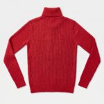 Red Cashmere Turtleneck Sweater - Image 2