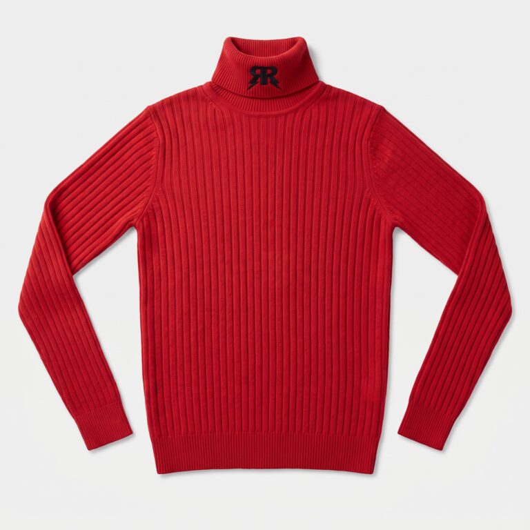 Red Cashmere Turtleneck Sweater - Knitwear category