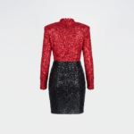 Superheroine – Long Sleeve Sequin Midi Dress - Image 2