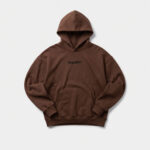 Brown Embroidered Logo Hoodie