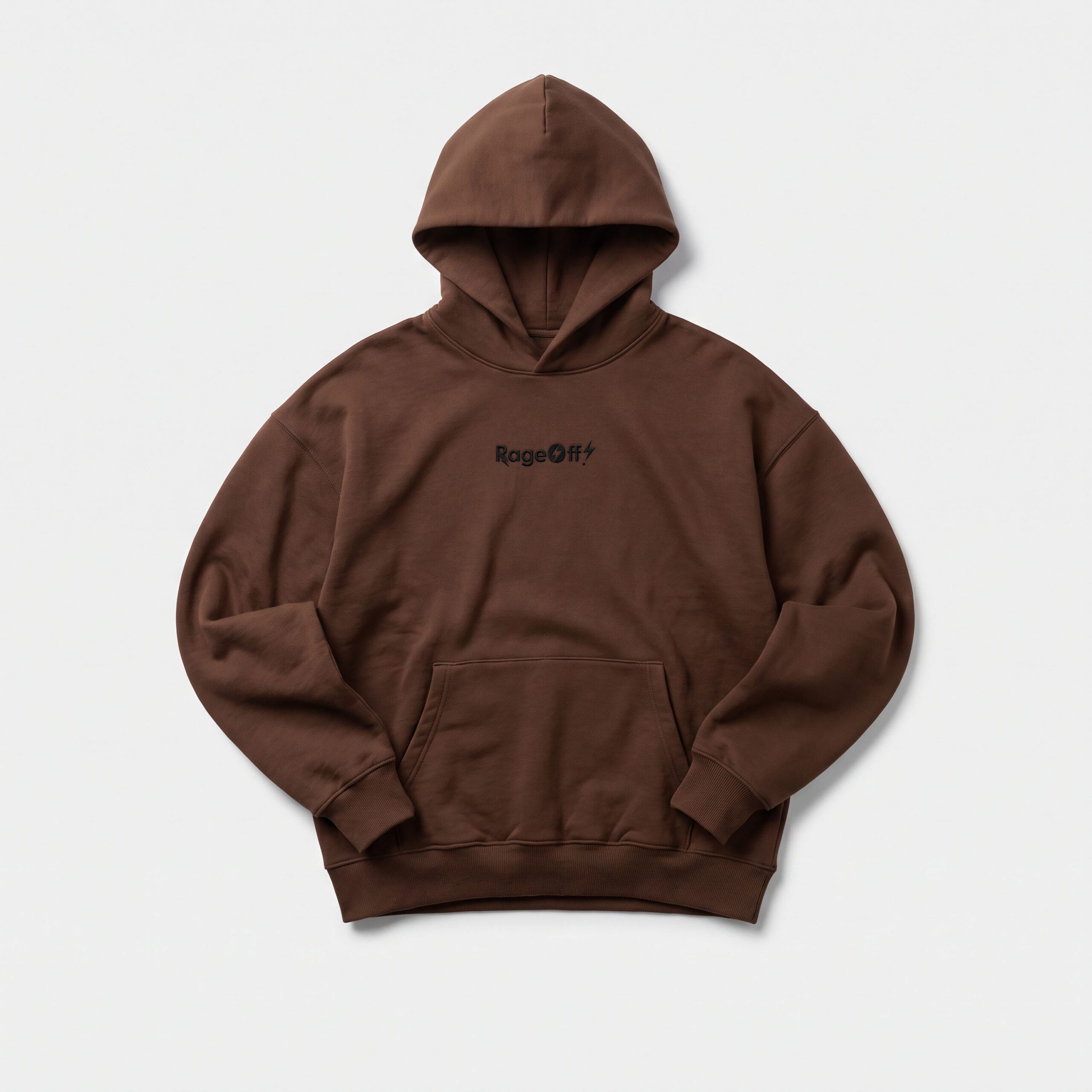 Brown Embroidered Logo Hoodie - Pre-Order Sweatshirts & Hoodies category Brown Embroidered Logo Hoodie - Image 1